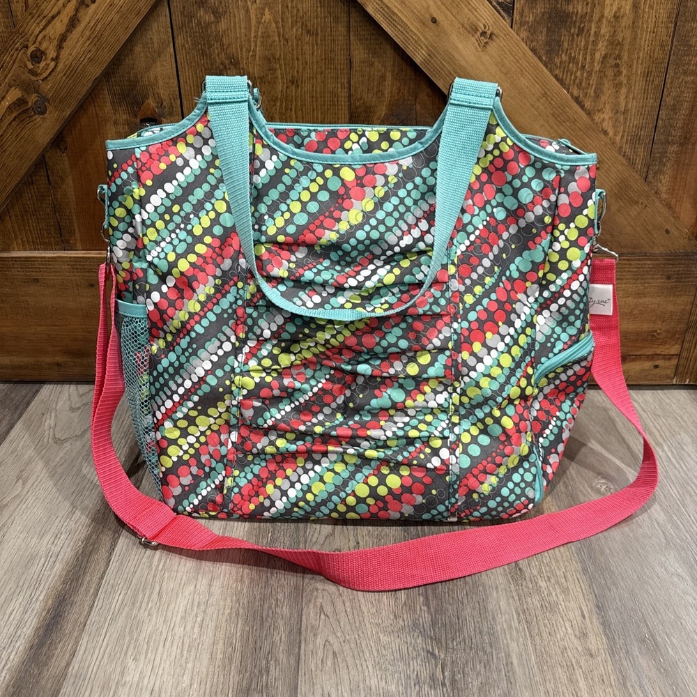 THIRTY-ONE All Pro Graffiti Dot Tote Gym Bag Pool Beach Travel